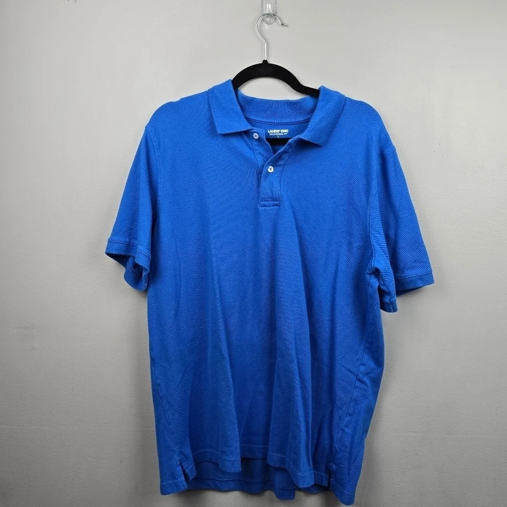 LANDS' END Polo Shirts Bundle Traditional Fit Yellow/Blue Mens Size‎ L 42-44